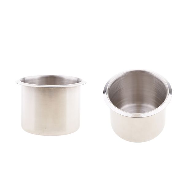 

2pcs steel recessed cup drink holder for marine boat rv camper 68x55mm