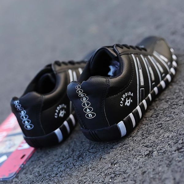 

big size pu leather slipswomen's summer shoes sport woman sports breathable running shoes black footwear trainers a-425