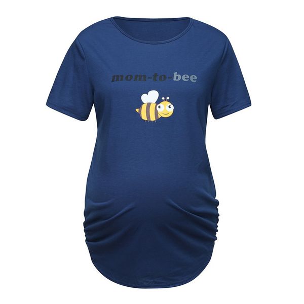 

women maternity short sleeve cartoon print t-shirt pregnancy clothes nursing pregnant women breastfeeding e1, White