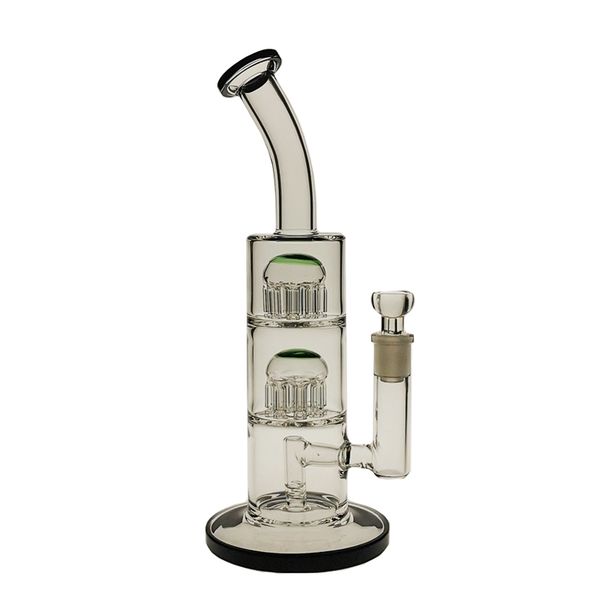 

pg5084 26.5cm triple size green stardust/kryptonite macro bongs glass percolator saml bottom glass dab glass connected joint rig 14.4mm vccj