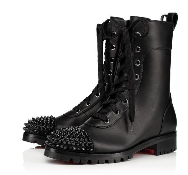 

black genuine leather ts croc women's ankle boots lug sole red bottom boot luxury designer women cool bottes dress wedding