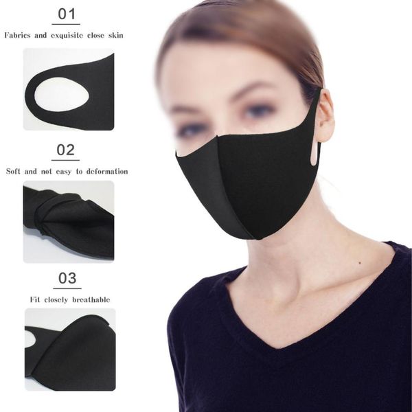 

comfortable breathable mask anti-dust haze face mouth mask respirator washable black mask protective masks