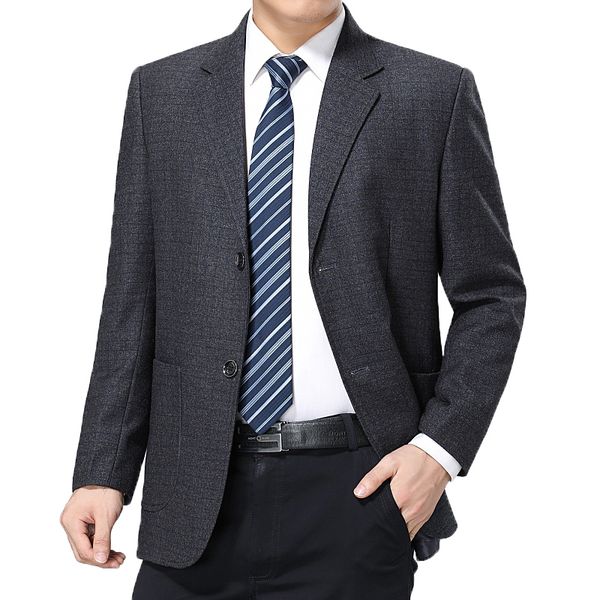 Acheter Waeolsa Hommes Casual Blazers Gris Kaki Veste Costumes Homme Petit Motif à Carreaux Blazer Homme Single Breasted Vestes Costumes Slim Fit De
