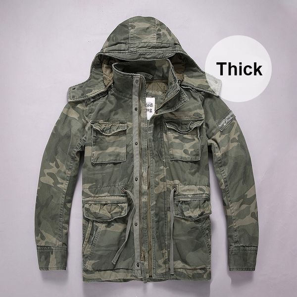 

camouflage jackets men casual thick coats pocket cargo jacket 2019 fashion autumn winter coat male s310, Black;brown