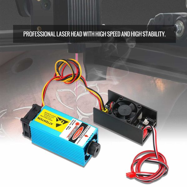 

15w 450nm blue-violet light alluminum alloy laser head for cnc diy carving engraving machine engraver accessory