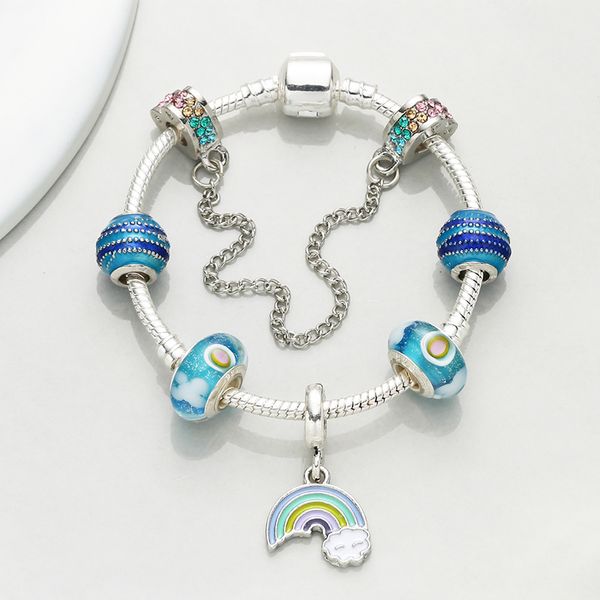 

strands rainbow bracelet charm beaded jewelry diy wedding girl christmas gift, Black