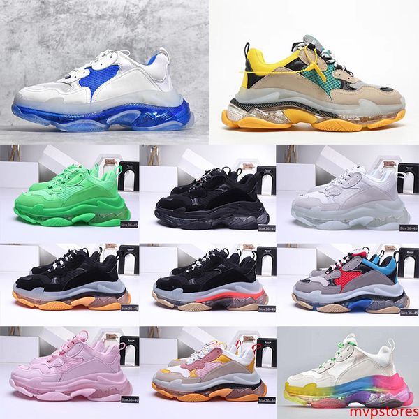 

2020 fashion casual shoes platform 17fw triple-s dad for men's women black sports luxury designer triple s vintage shoe size eur 36-45