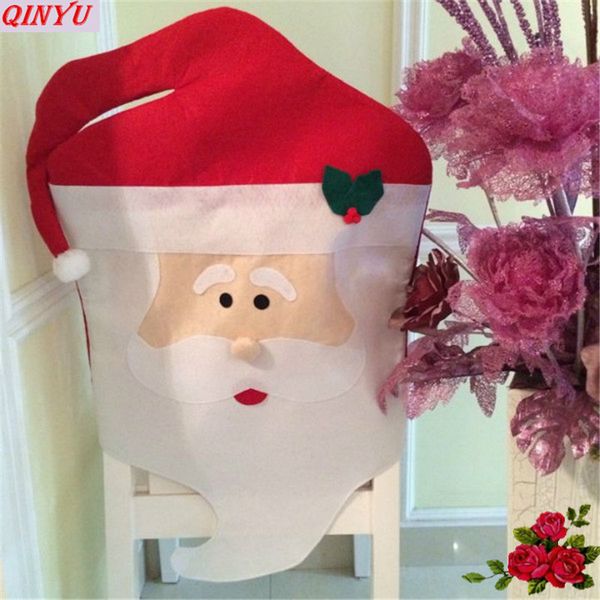 

christmas chair decoration supplies for xmas party dining table 1pcs mr/mrs santa claus snowflake dining chair covers 6zhh094