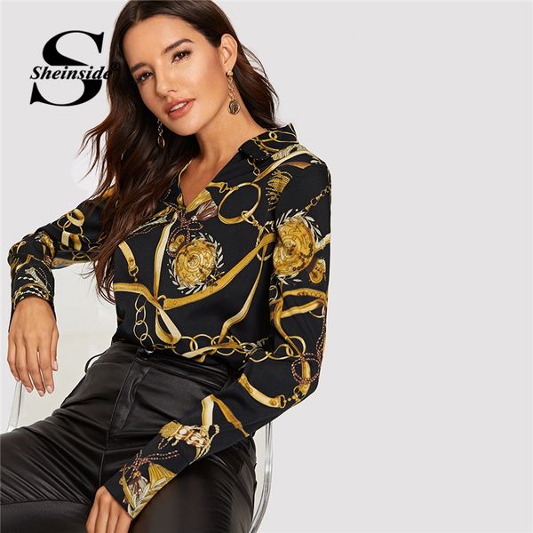 blusa estampado cadenas