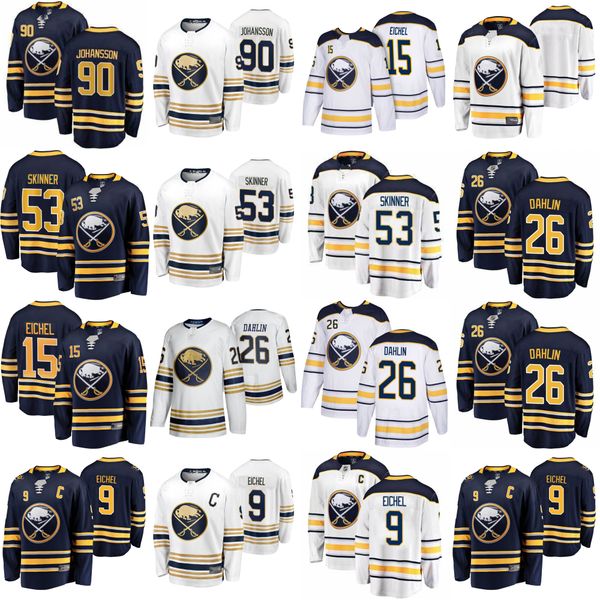 

buffalo sabres jerseys 9 jack eichel jersey 90 marcus johansson 26 rasmus dahlin 53 jeff skinner 15 jack eichel hockey jerseys stitched, Black;red