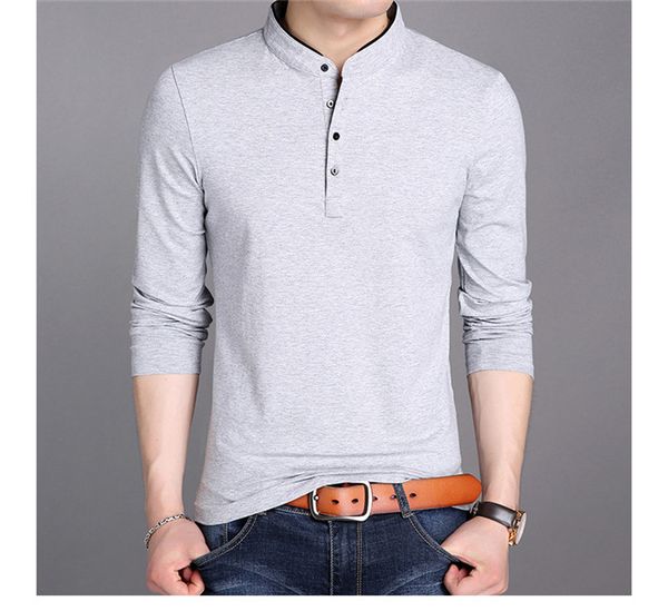 

модельер весна вскользь тенниска мужская с длинным рукавом экипаж шеи homme одежда solid color тройники, White;black