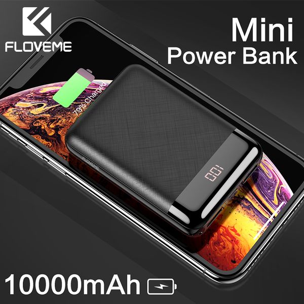 

floveme 10000mah mini power bank portable charging mi powerbank poverbank external battery pack charger for iphone xiaomi huawei