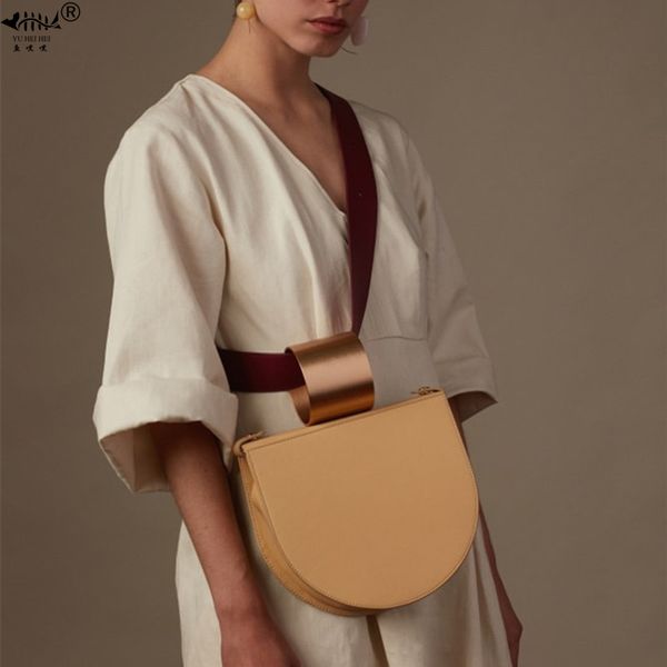 

new fashion vintage circle metal pu leather bag bags women shoulder bag women's handbags bags ing