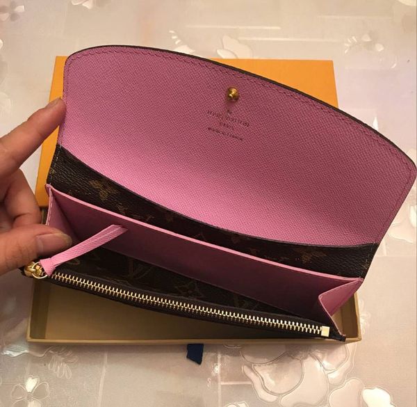 

original box luxury leather multicolor coin purse Long purse Card holder women classic zipper pocket