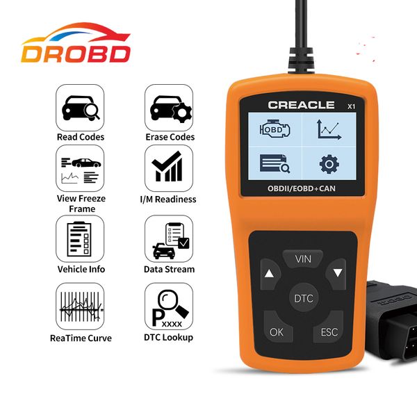 

x1 read/clear fault code reader scan tool obdii/obd read dtc obd2 car diagnostic auto tool diagnostic scanner for car
