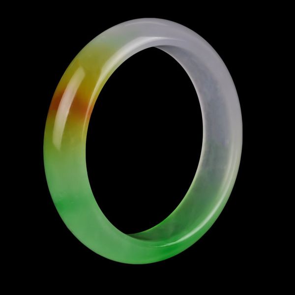 

natural jade three color bangle female ice jade bracelets, Black