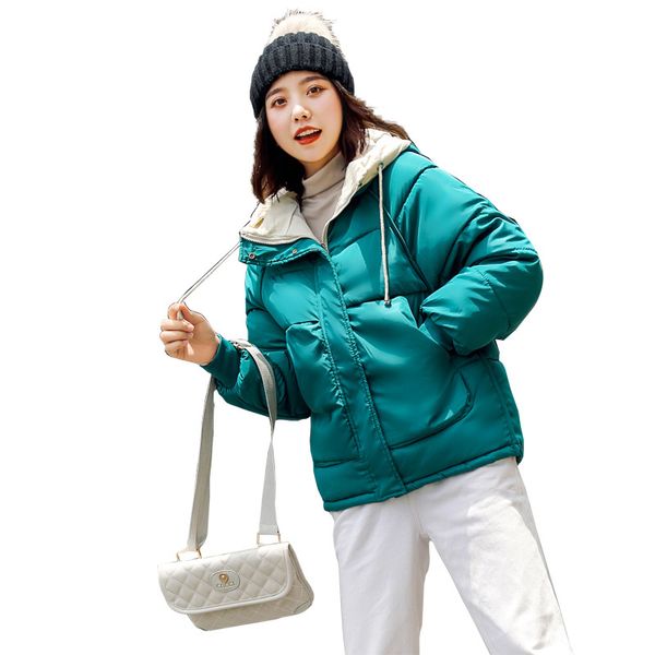 

parka women 2019 new winter down jacket women coat long hooded outwear female parka thick cotton padded female basic coats, Black