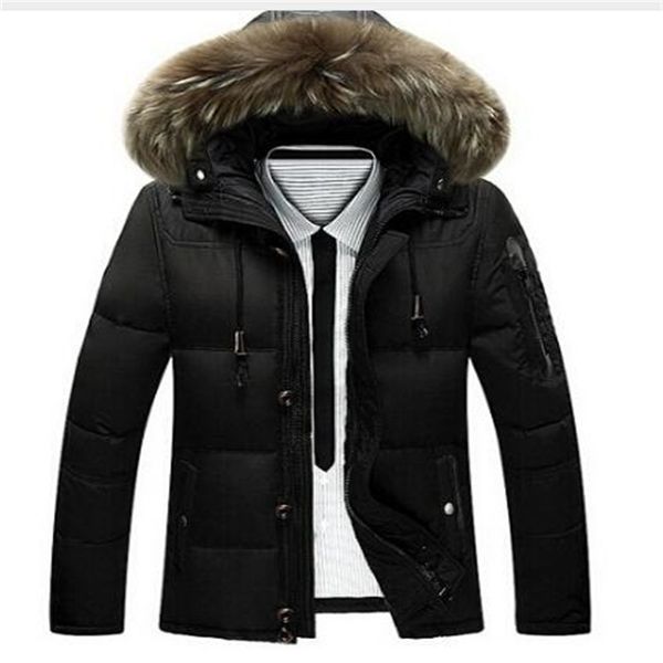 

l2 new fashion 2018 men's winter jacket -30 degree snow outwear men warmth thermal hooded snow coats male solid down coats m-3xl, Black;white