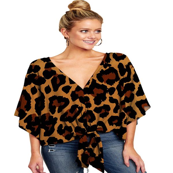 

womens sportswear beta blue bat sleeve animal print wrap lace blouse womens sportswear etzii, White