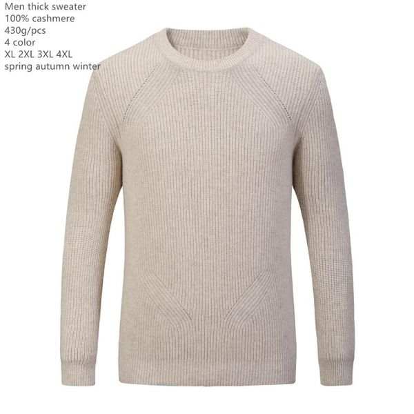 

naizaiga 100% cashmere men's o- neck thickened pure cashmere source solid color long-sleeved plus sweater , mpsm303, White;black