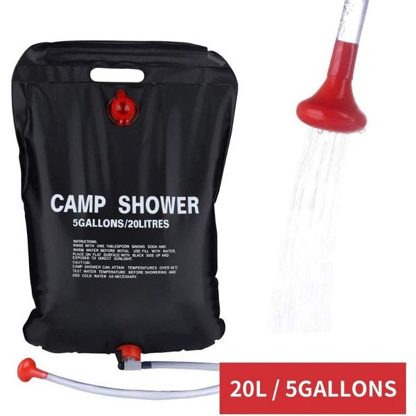 

outdoor bags 20l solar heated water bag portable bathing camping shower energy picnic bbq hiking storage