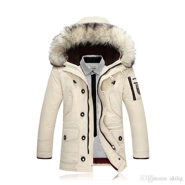 

the new men's down jacket of 2019winter is a full-color and thickened men's down jacket with a medium length mens winter coats, Black