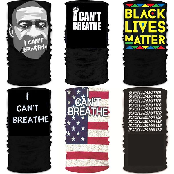 

i cant breathe2020 outdoor sunscreen scarf mask motorcycle variety turban bandanas face mask multifunction seamless magic headba #744, Black