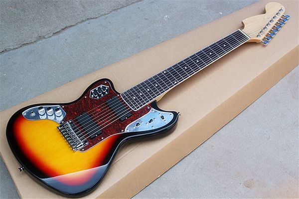 Factory Standard 8 Струны Левая электрическая гитара с палисандровой накладкой, Red Pearl накладкой, может быть настроена как сама себя.