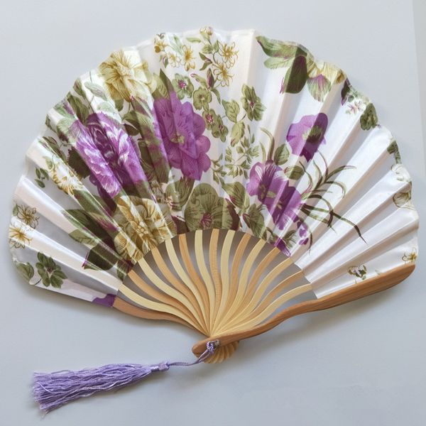 

pattern chinese style hand held fans silk bamboo folding fans handheld wedding hand fan cool bamboo flower personalized
