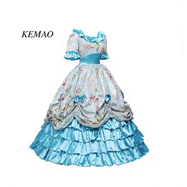 

kemao women's victorian rococo dress inspiration maiden costume (green, Black;red
