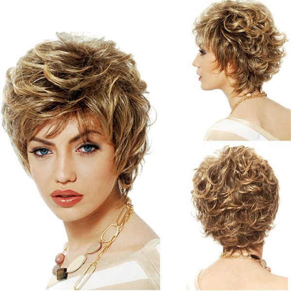 AIMISI Breve pixie Cut Parrucca Sintetica Perruques Simulazione Dei Capelli Umani BOBO Parrucche parrucche de cabello humano In 10 Stili