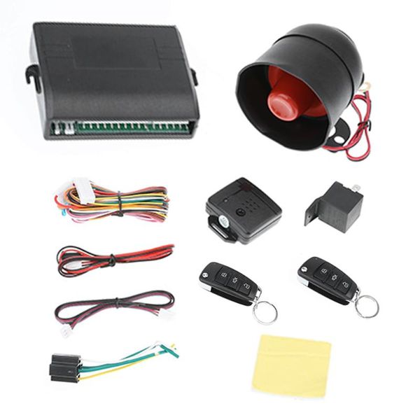 

universal auto vehicle burglar alarm protection system security keyless entry car alarm anti-thief device with 2 remote control