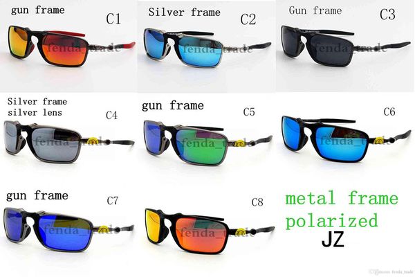 

2018 new 8 colors sunglasses metal sports polarized brand bad designer man sun glasses riding uv400 for mens women, White;black
