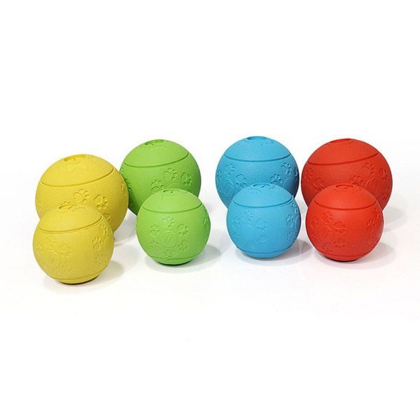 

dog toy chew dispenser leakage food play ball rubber ball interactive pet dental teething training toy