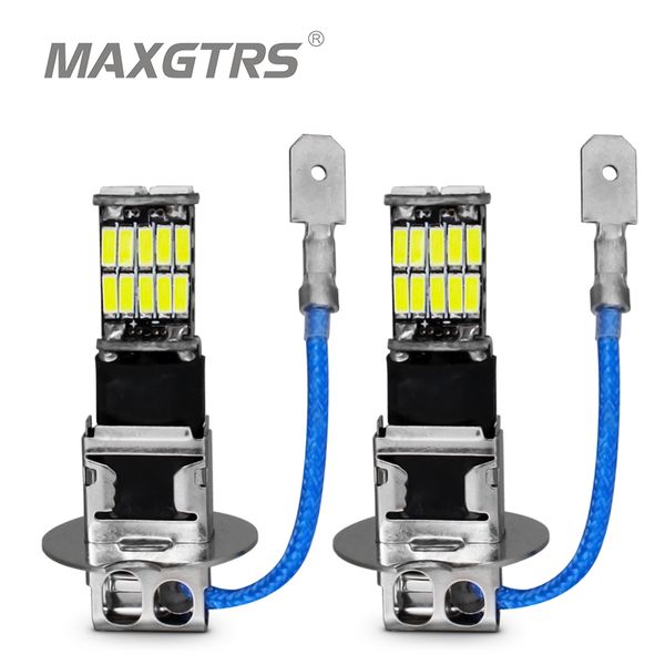

2x h3 h1 4014 26smd led replacement bulbs car fog lights canbus no error daytime running light auto lamp white/blue/ice blue