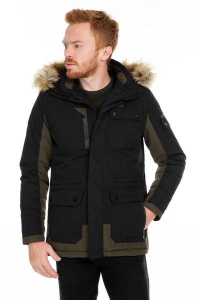 

pique hooded coat male coat 19, Black;brown