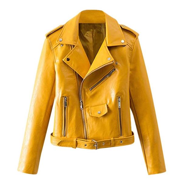 

2019 new women jackets coat faux leather zipper femme slim casual outerwear coats long sleeve basic jackets streetwer #916, Black;brown