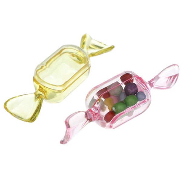

10 pcs/pack transparent creative candy box candy shaped mini plastic box