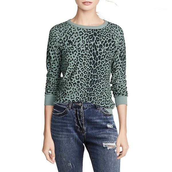 

autumn casual long sleeved crew neck pullover sweaters womens fashion designer sweater women sweater leopard printed winter and, White;black