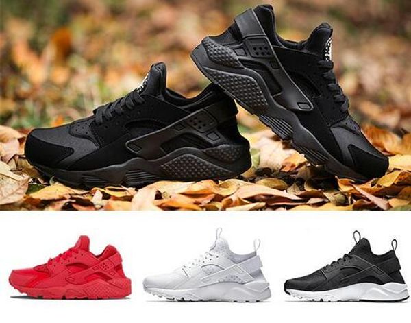 

classic huarache running shoes for men women black gold triple sneakers huarach 1 athletic trainers huraches sport shoes 36-45