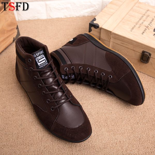 

comfortable sneakers man shoes leather leisure shoes men's moccasins summer new brown wear resisting high y6, Black