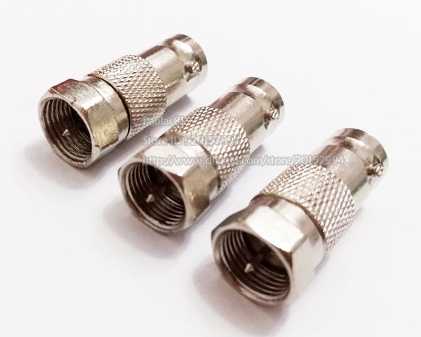 Alta Qualidade BNC Jack Feminino para F-Tipo F Plug Macho Adaptador Conector Coaxial / 10pcs