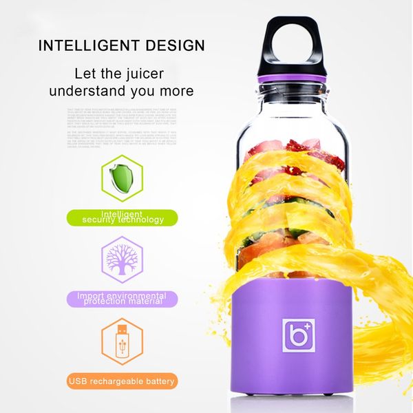 

500ml portable electric juicer cup usb rechargeable automatic vegetable fruit juice maker cup juice extractor blender mixer