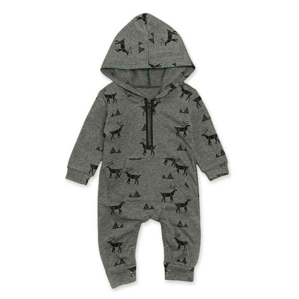 

0-3y kids infant baby boys hooded romper jumpsuit baby clothes outfits one-piece costume