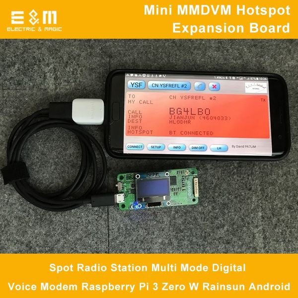Mini MMDVM Scheda di espansione Hotspot Stazione radio Spot Modem vocale digitale multimodale Raspberry Pi 3 Zero W Rainsun Android freeshipping