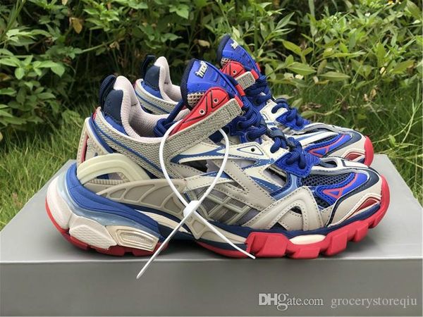 

новый релиз track.2 trainer кроссовок роскошных неуклюжих обуви мужчин женщины тапок утроить shoes дизайнера повседневных обуви самого лучше, Black