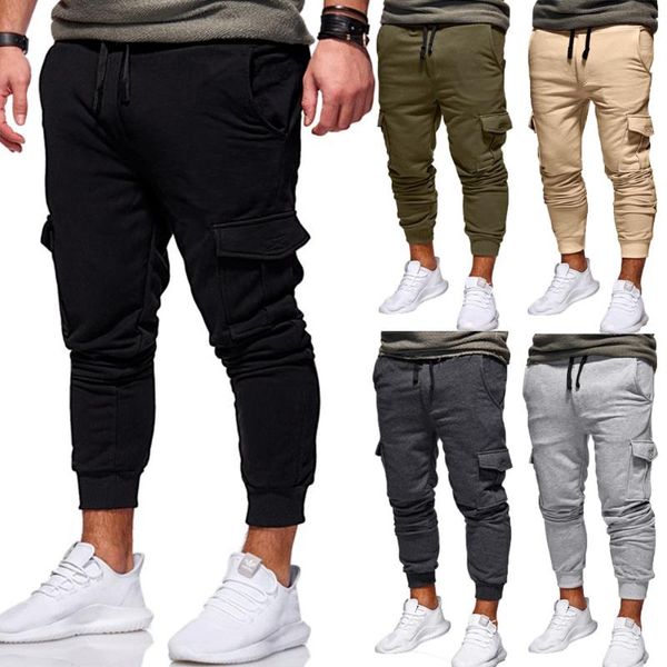 

men pants new fashion men jogger pants fitness bodybuilding gyms for runners clothing autumn sweatpants, Black