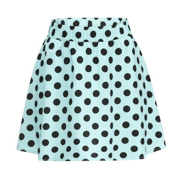 

new fashion 2019 summer style skirts womens casual party cocktail dot printed skirt high waist midi skirt femme saia y04, Black