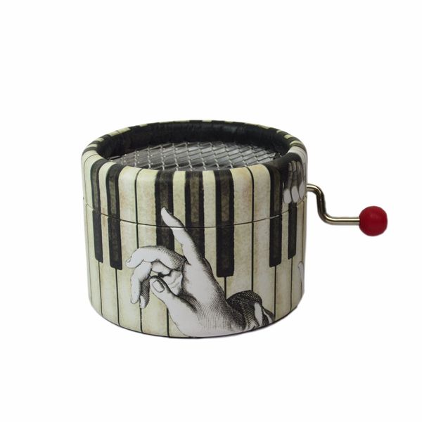 

piano paper round hand crank music box la valse d'amelie