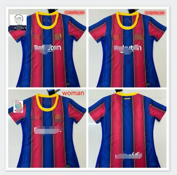 

fc barcelonal soccer jersey 20 21 camiseta de futbol ansu fati 2020 2021 griezmann de jong maillots de football shirt woman kit, Black;yellow